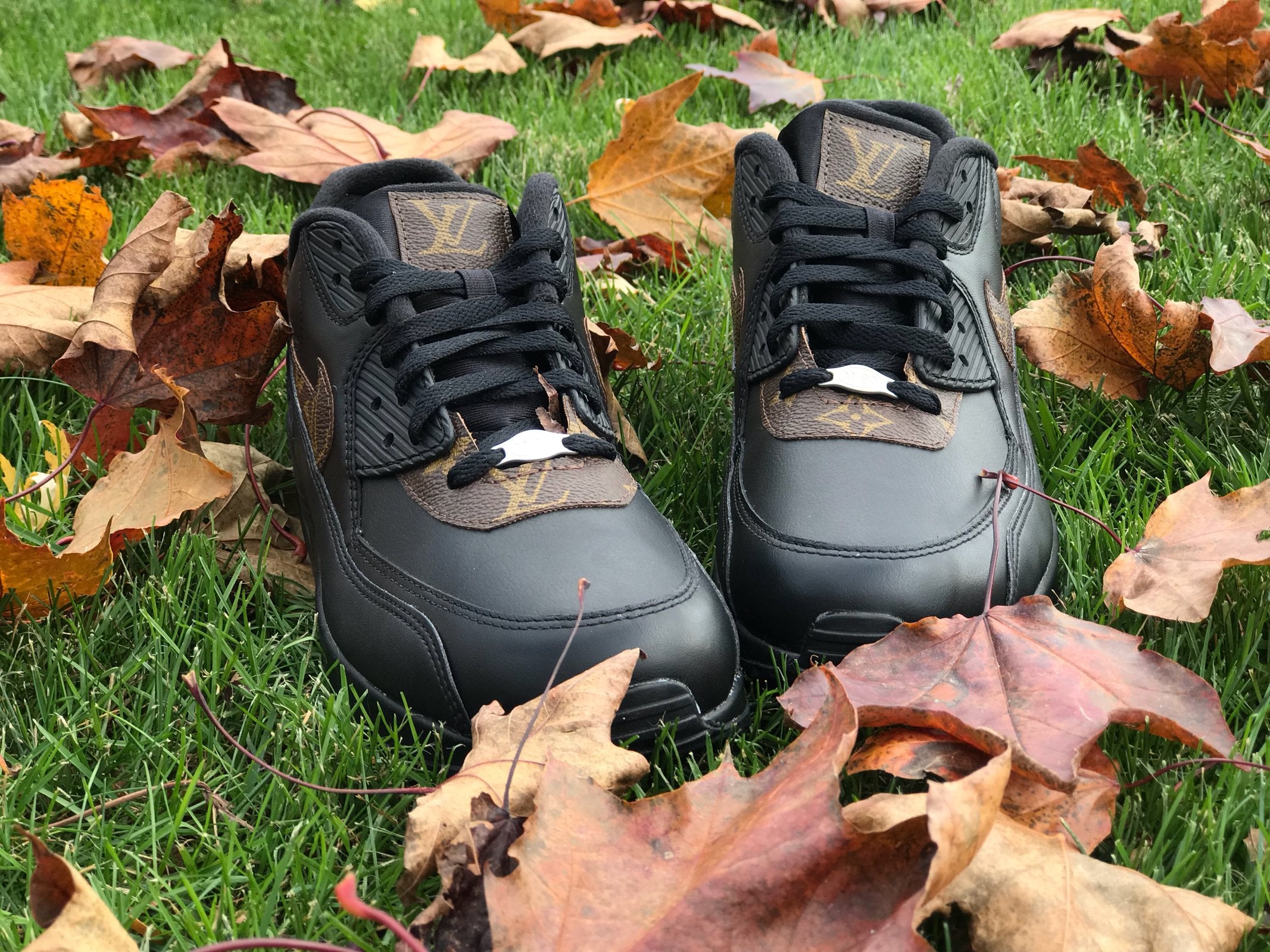 Custom lv logo brown and tan air max 90 … I love these color